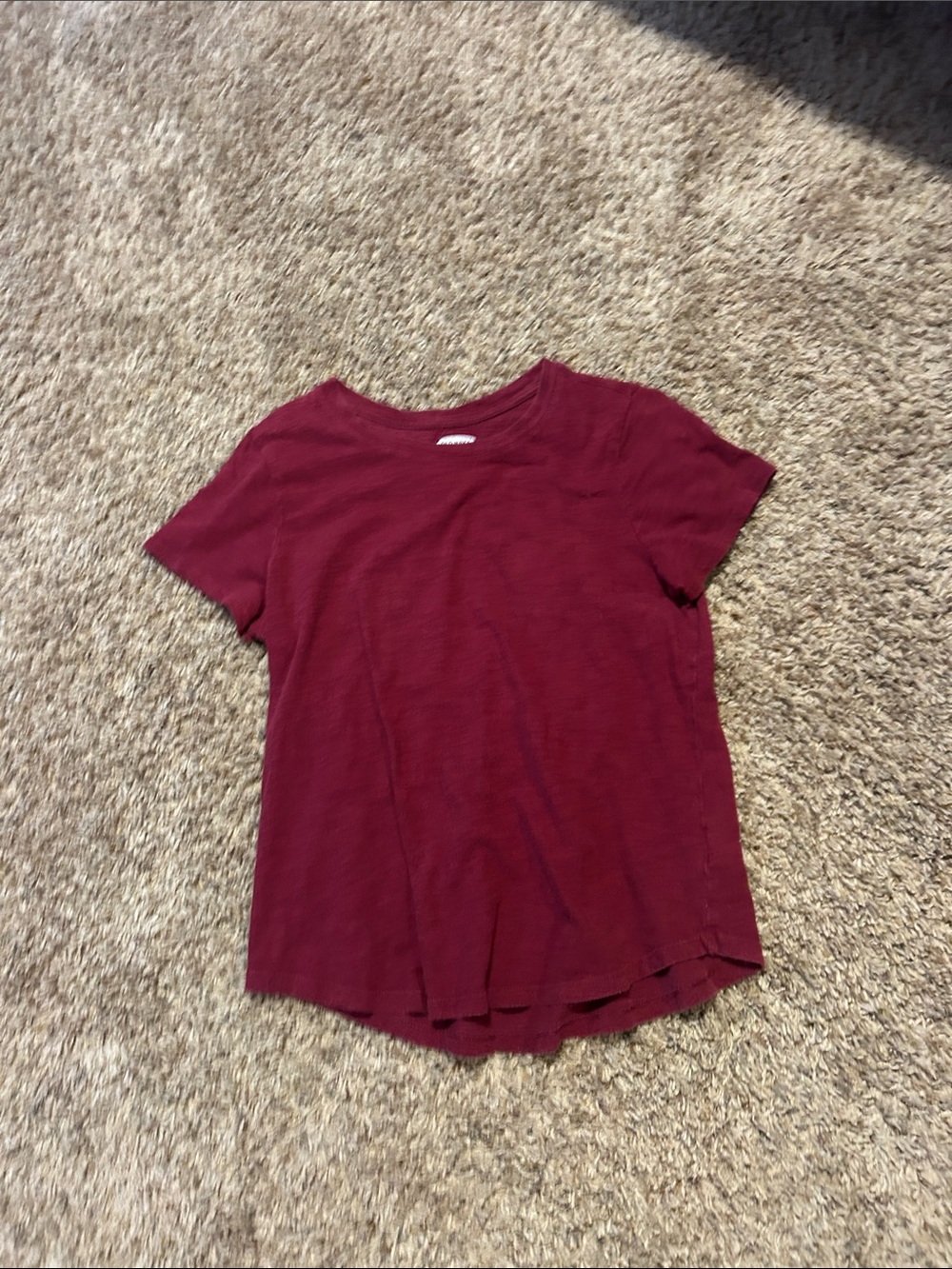 Old Navy Women's Short Sleeve Crewneck Top in Wine